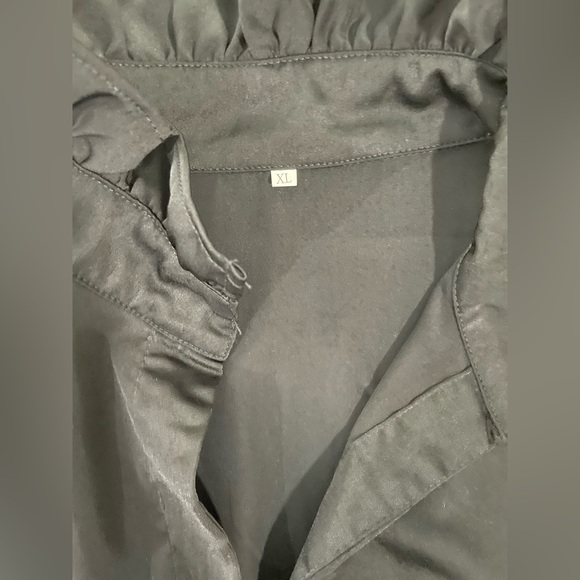 COPY - Casual Ruffle High Neck Puff Sleeve Top - Picture 4 of 4